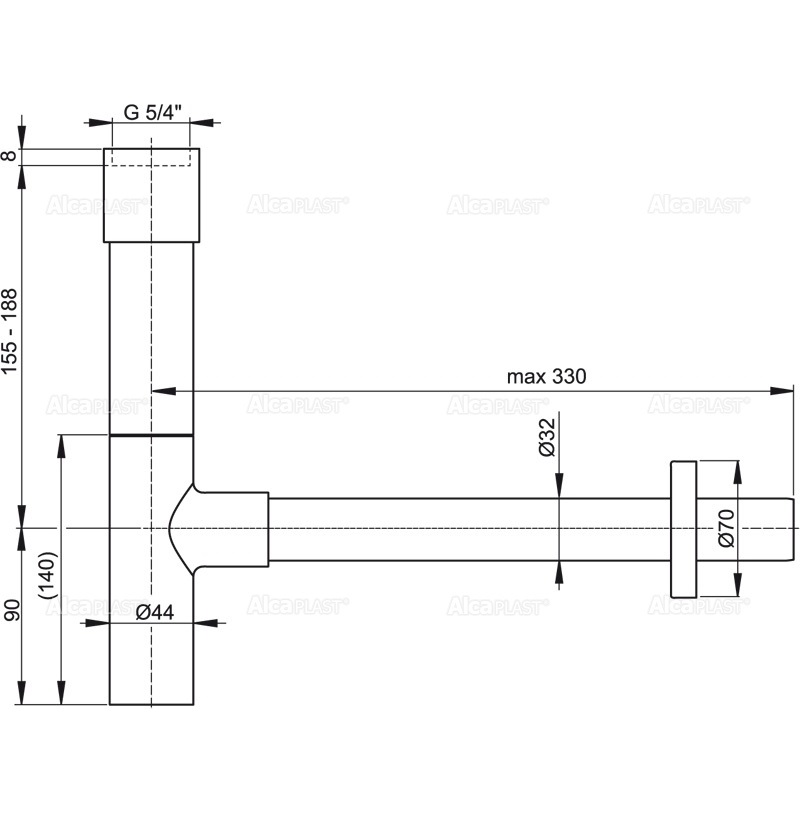 Izlietnes sifons A402 DESIGN - Image 2