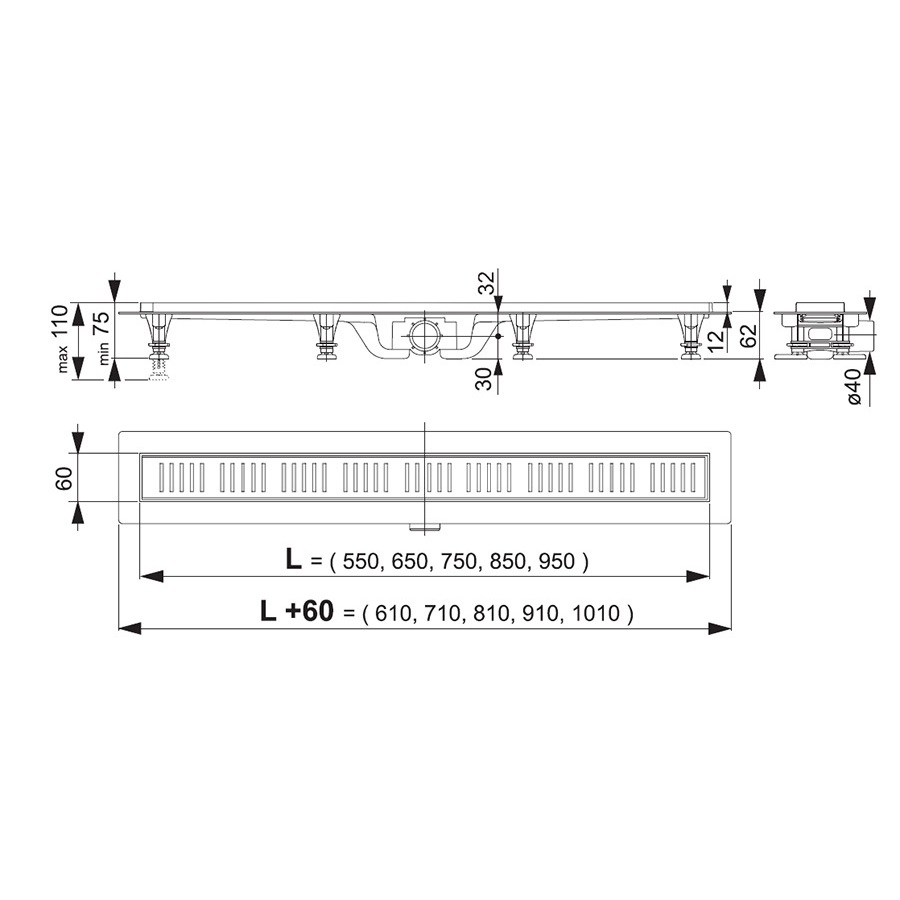 APZ10 Simple 55, 65, 75, 85, 95cm - Image 2