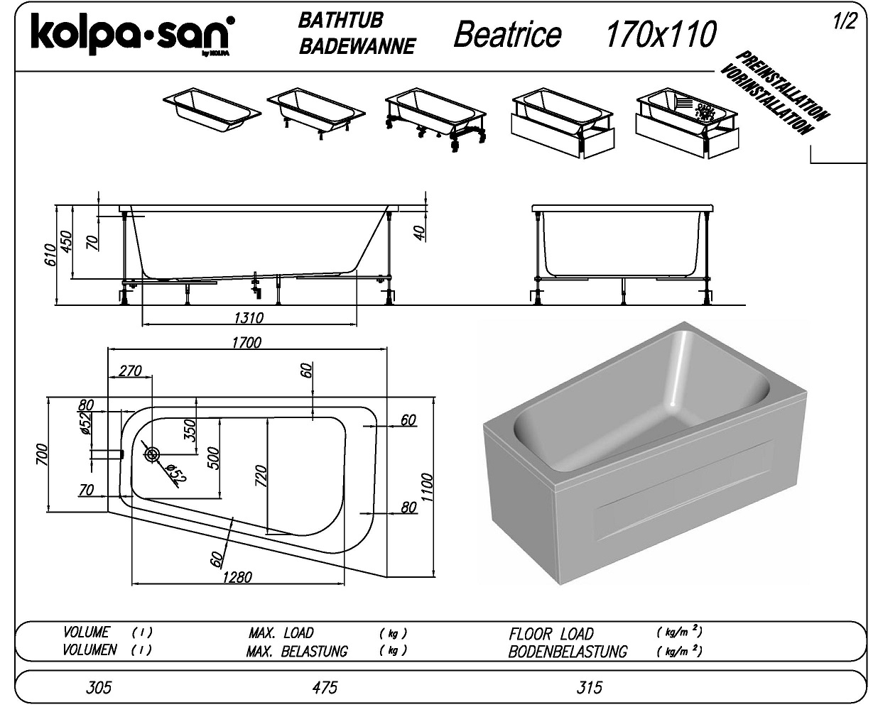 Beatrice 170x110cm labā - Image 3
