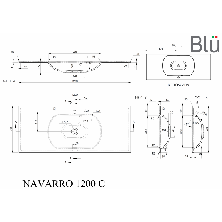 Izlietne NAVARRO 60x50, 90x50, 120x50cm - Image 2