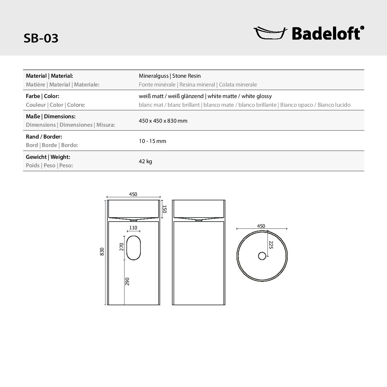 Izlietne SB03 D=45cm - Image 4