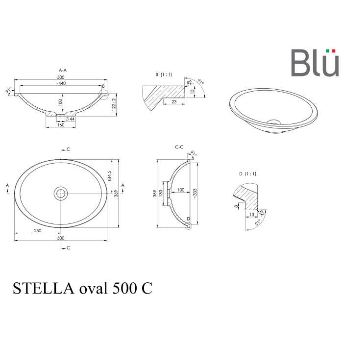 Izlietne Stella Oval 50x37cm - Image 2