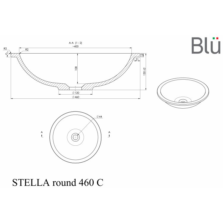 Izlietne Stella Round D=46cm - Image 2