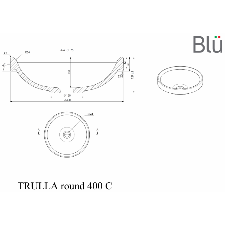 Izlietne TRULLA Round D=40cm - Image 2