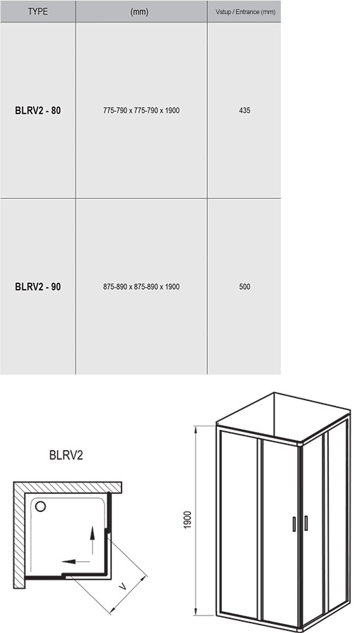Blix BLRV2+BLRV2 80x80, 90x90cm - Image 7