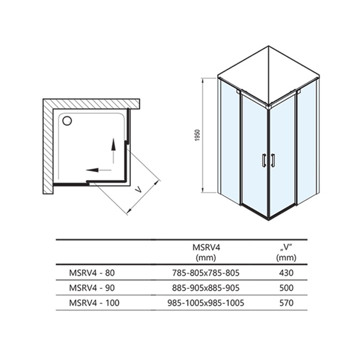 Matrix MSRV4, 80x80, 90x90, 100x100cm - Image 6