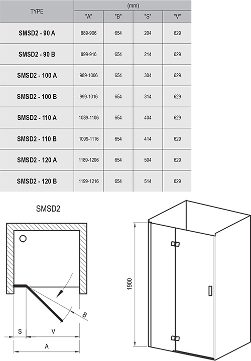 SmartLine SMSD2 90, 100, 110, 120cm labās - Image 5