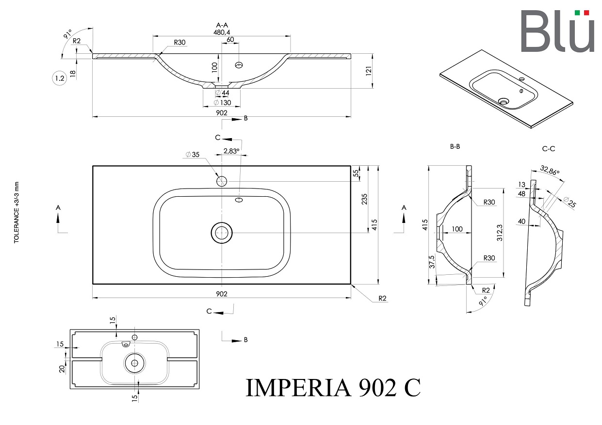 Izlietne IMPERIA 60x42cm - Image 2