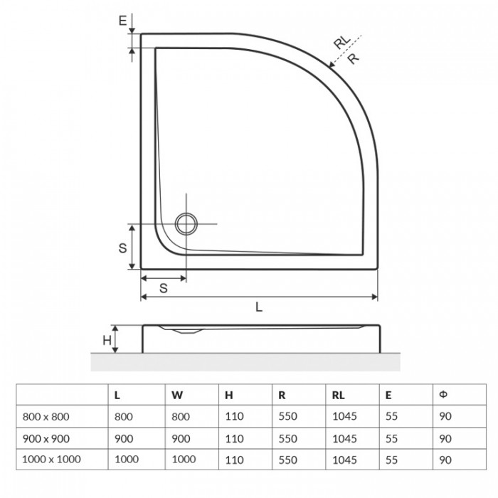 Sense X 80x80, 90x90, 100x100cm - Image 5