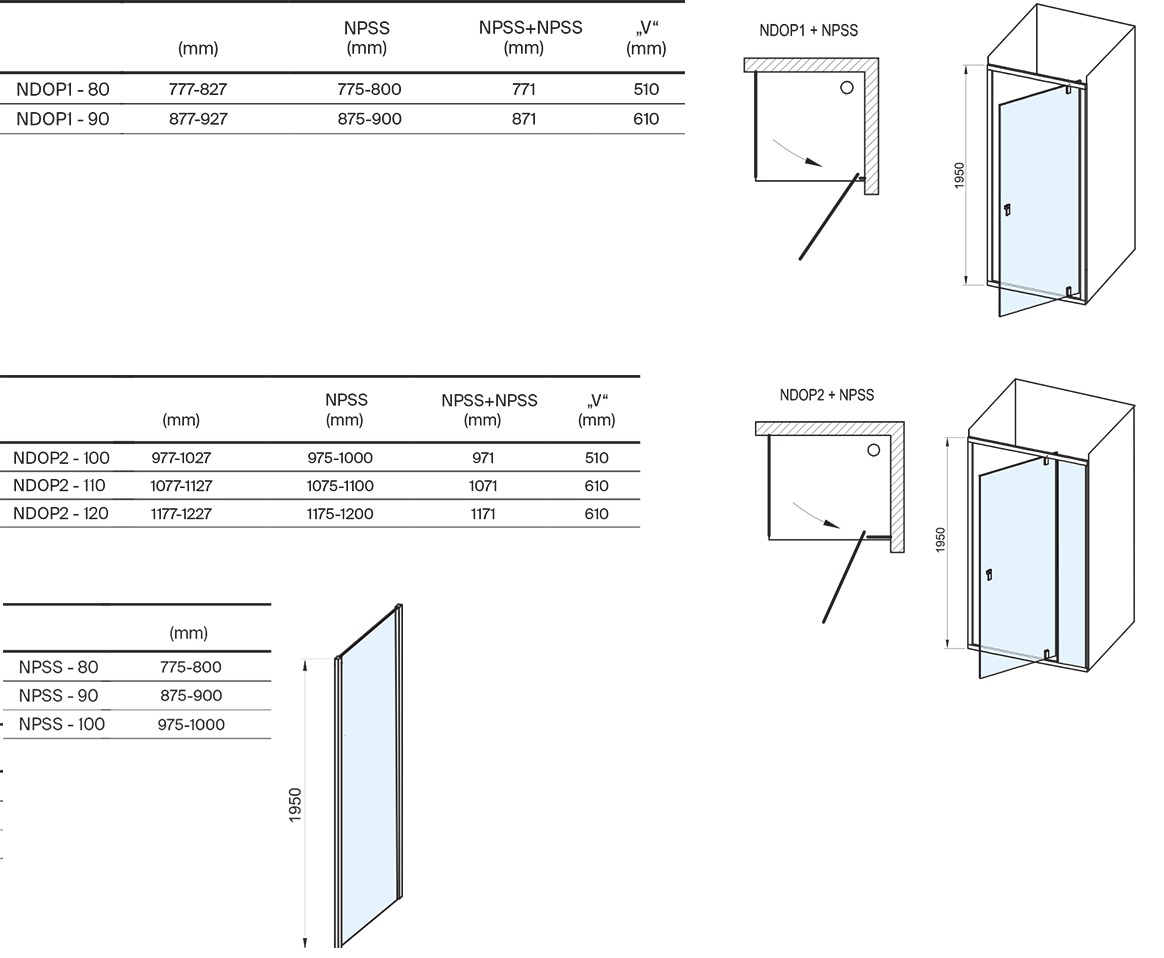 Nexty NDOP+NPS 80x80, 90x90, 100x100cm - Image 8