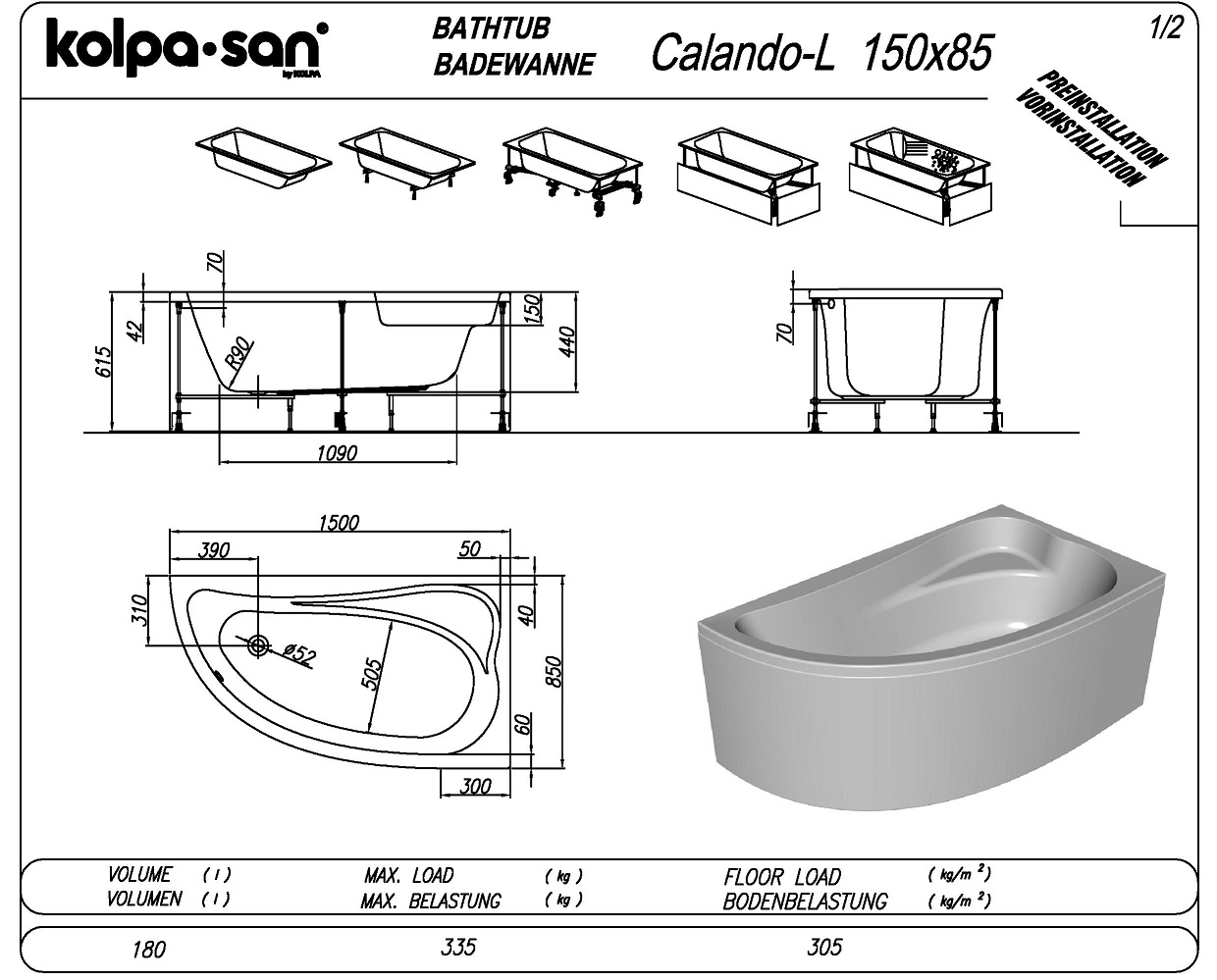 Calando 150x85, 160x90cm, labā - Image 5