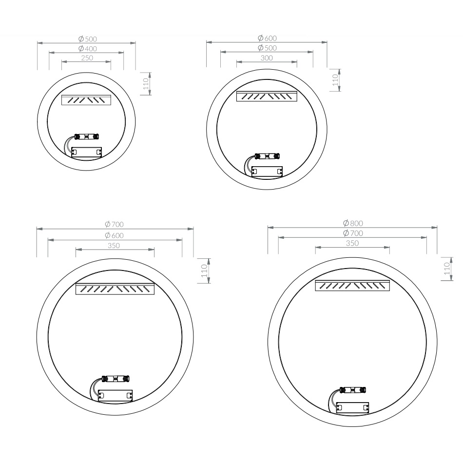 Luna LED D=50, 60, 70, 80cm - Image 3