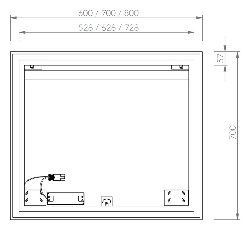 Oblong LED 70x60, 70x70, 70x80cm - Image 3