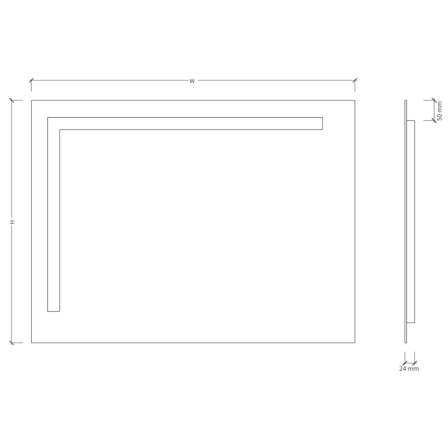 Carmen LED 60x60, 60x80, 70x100, 80x120, 80x150cm - Image 3