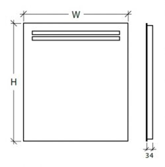 Nadia LED 60x60, 60x80, 70x100, 80x120, 80x150cm - Image 3