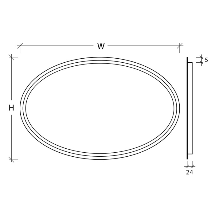 Olivia LED D=50x70, 60x80, 80x110cm - Image 2