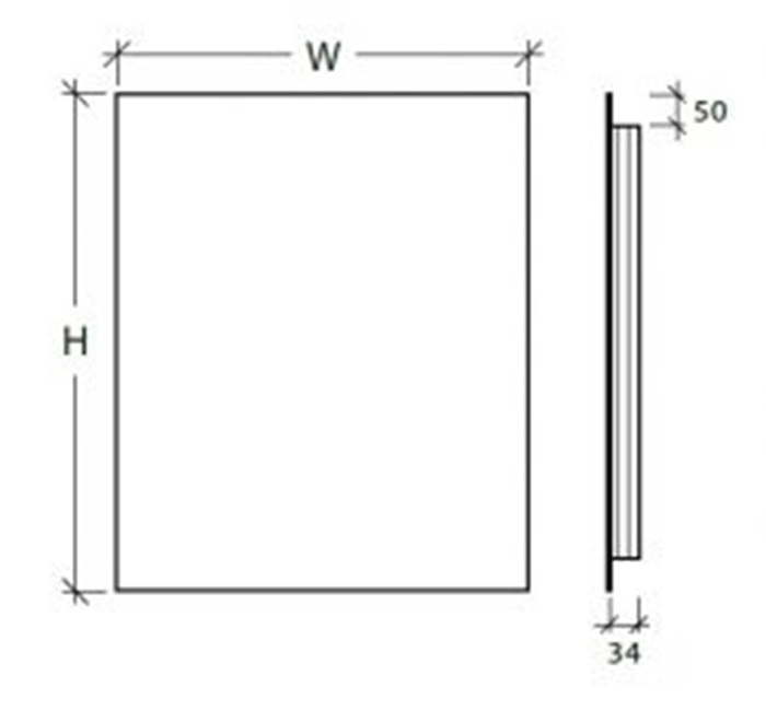 Adriana LED 60x60, 60x80, 70x100, 80x120, 80x150cm - Image 3