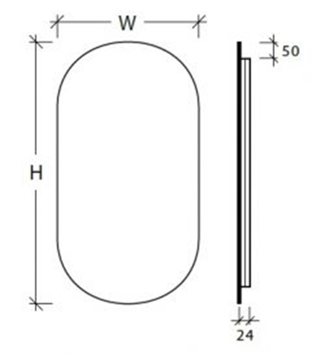 Bianca LED 60x40, 90x45, 110x55cm - Image 3