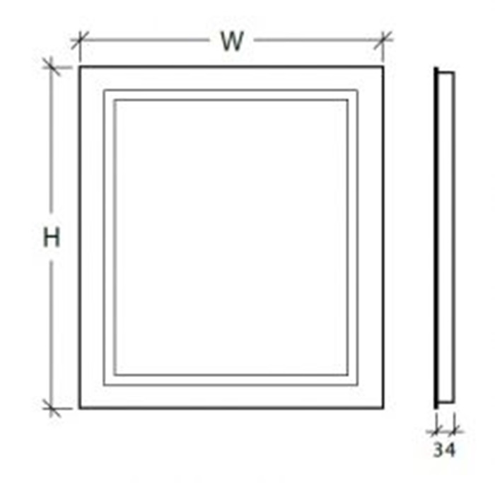 Ella LED 60x60, 60x80, 70x100, 80x120, 80x150cm - Image 3