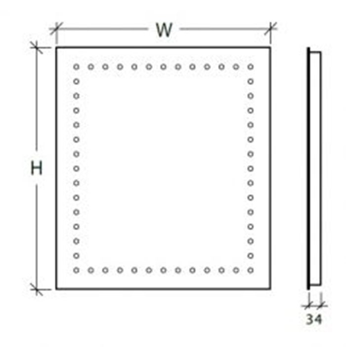 Lilly LED 60x60, 60x80, 70x100, 80x120, 80x150cm - Image 3