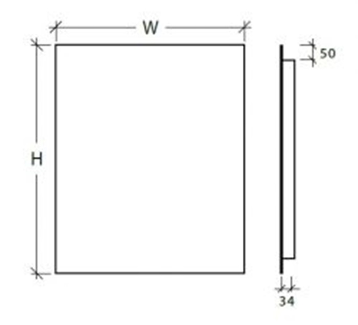 Marika LED 60x60, 60x80, 70x100, 80x120, 80x150cm - Image 3