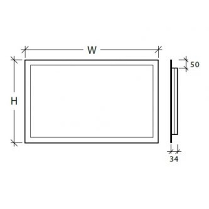 Natalia LED 60x60, 60x80, 70x100, 80x120, 80x150cm - Image 3