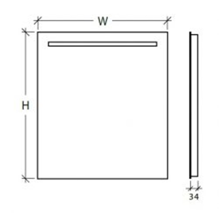 Nora LED 60x60, 60x80, 70x100, 80x120, 80x150cm - Image 3