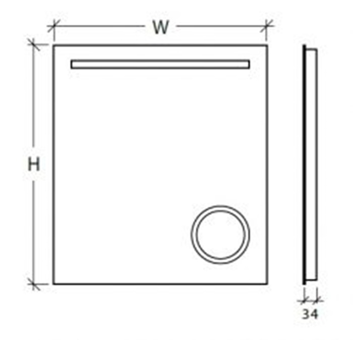 Sonia LED 60x60, 60x80, 70x100, 80x120, 80x150cm - Image 3