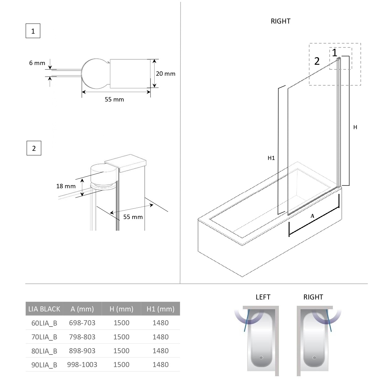 Lia 60, 70, 80, 90cm - Image 2