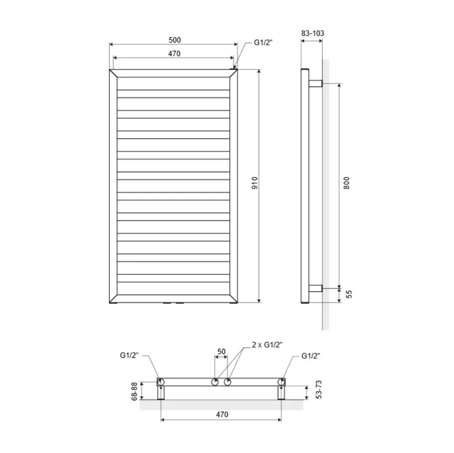 Dvieļu žāvētājs Brego 50x91cm - Image 5