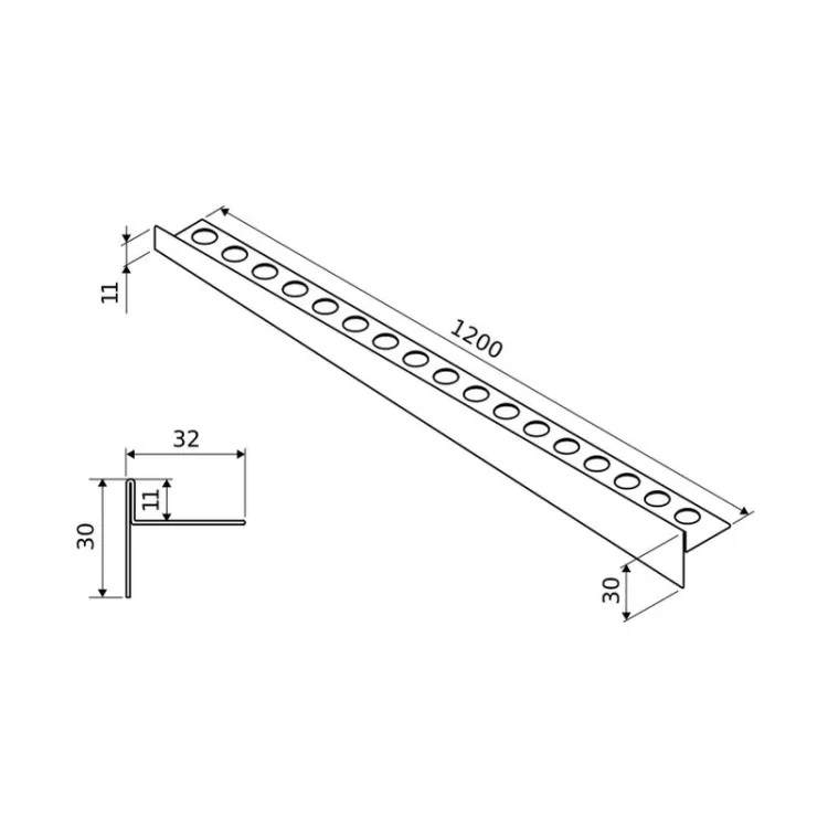 Dušas grīdas profils 120cm, labais - Image 4