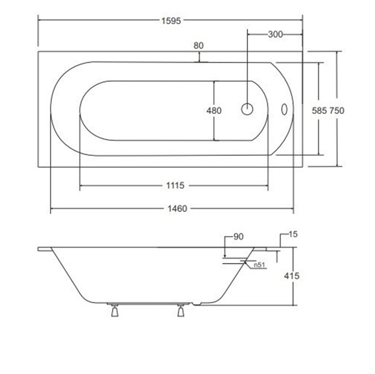 Intrica Slim 150x75, 160x75, 170x75cm - Image 4